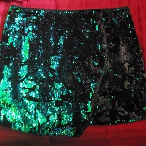 Sequined Velvet Skirt